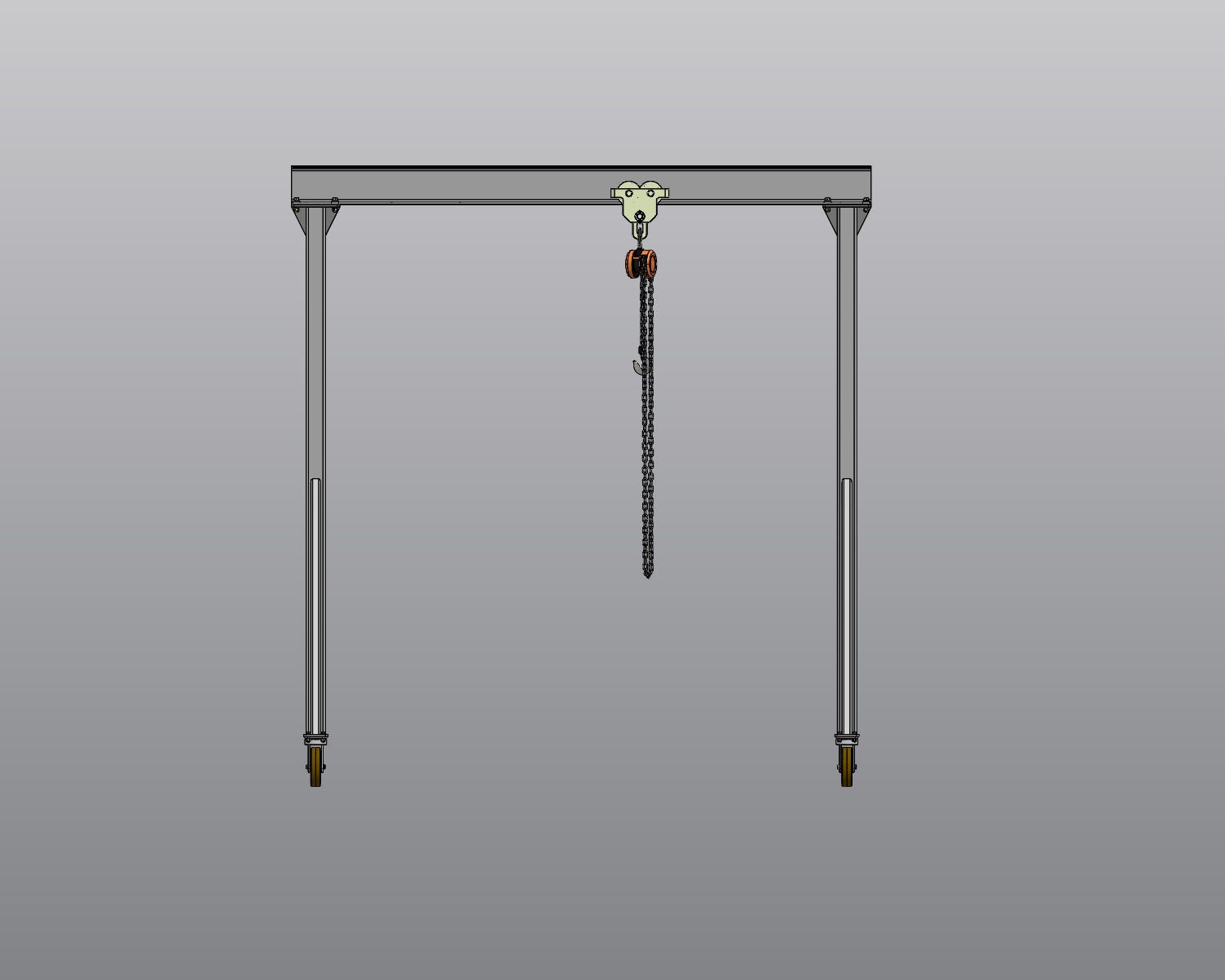 gantry-crane门式起重机3D数模图纸 Solidworks设计 附IGS STEP